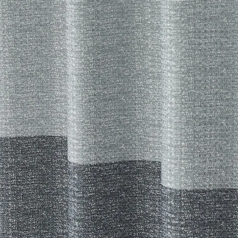 1pc Ombre Stripes Waffle Shower Curtain - Waterproof, Mildew-Resistant & Quick-Drying Design with 12 Hooks for a Stylish, Modern Bathroom Decor