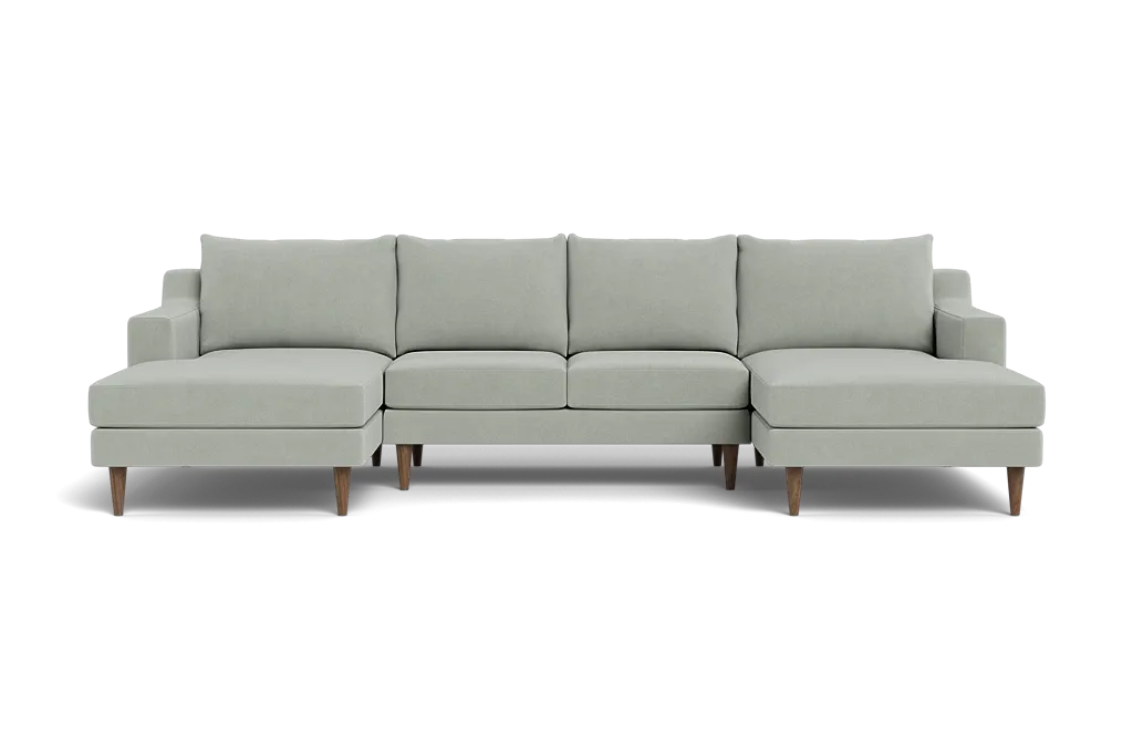 Alex MCM Double Chaise U Sectional Sofa
