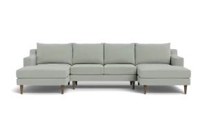 Alex MCM Double Chaise U Sectional Sofa