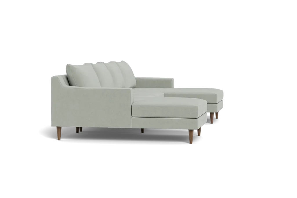 Alex MCM Double Chaise U Sectional Sofa