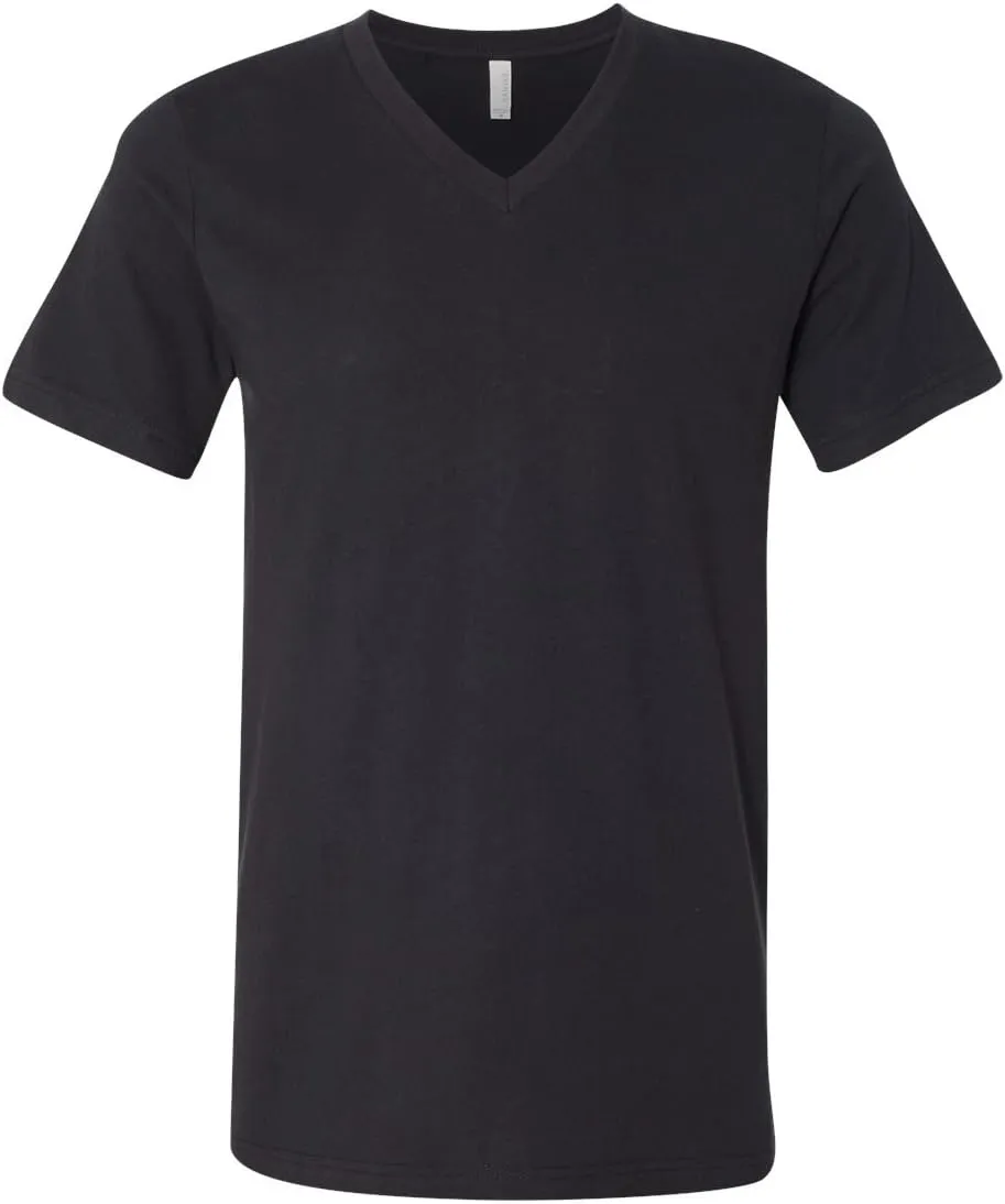 Bella Canvas Men's Comfortable V-Neck Soft Fitted Jersey T-Shirt