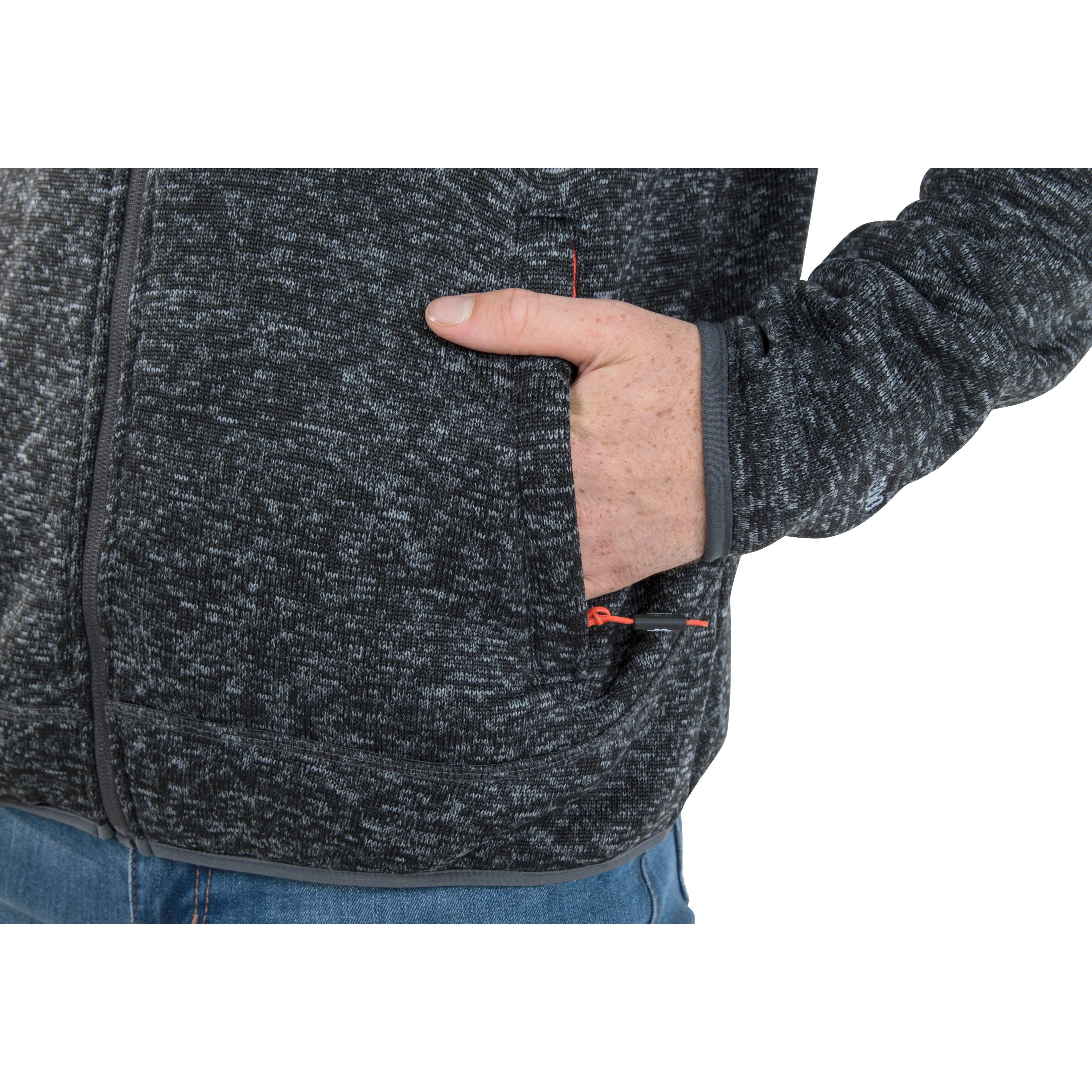 Bingham Men's Fleece Jacket in Black Marl
