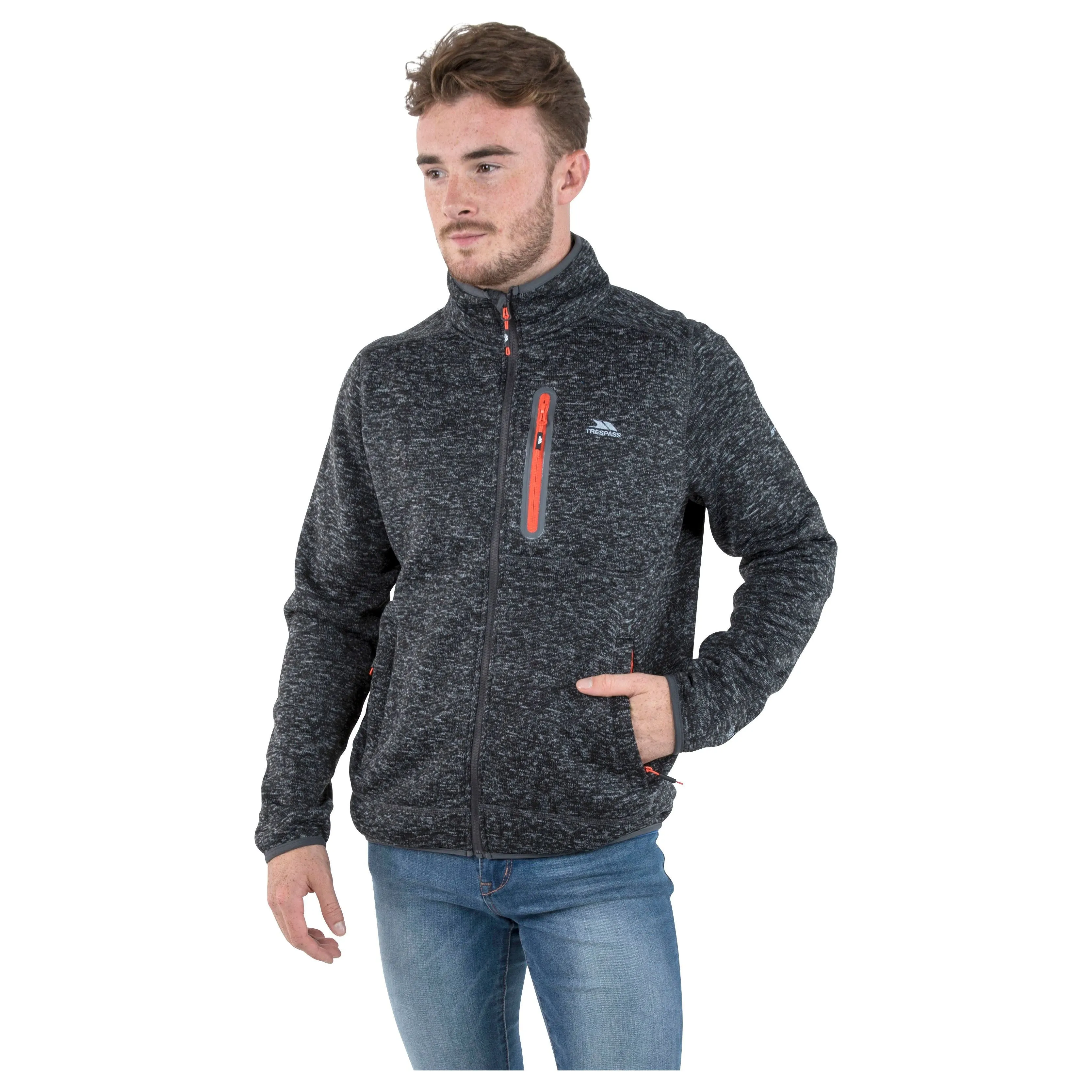 Bingham Men's Fleece Jacket in Black Marl