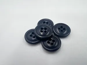 BOUTON POLYESTER 15MM BLEU MARINE