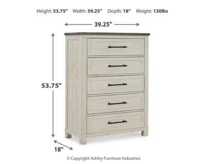 Brewgan King Panel Storage Bed with Mirrored Dresser and Chest
