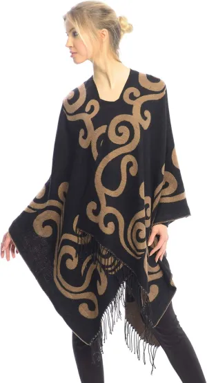 BSB LL Blanket Open Front Poncho Ruana Knit Cardigan Sweater Shawl Wrap Many Styles
