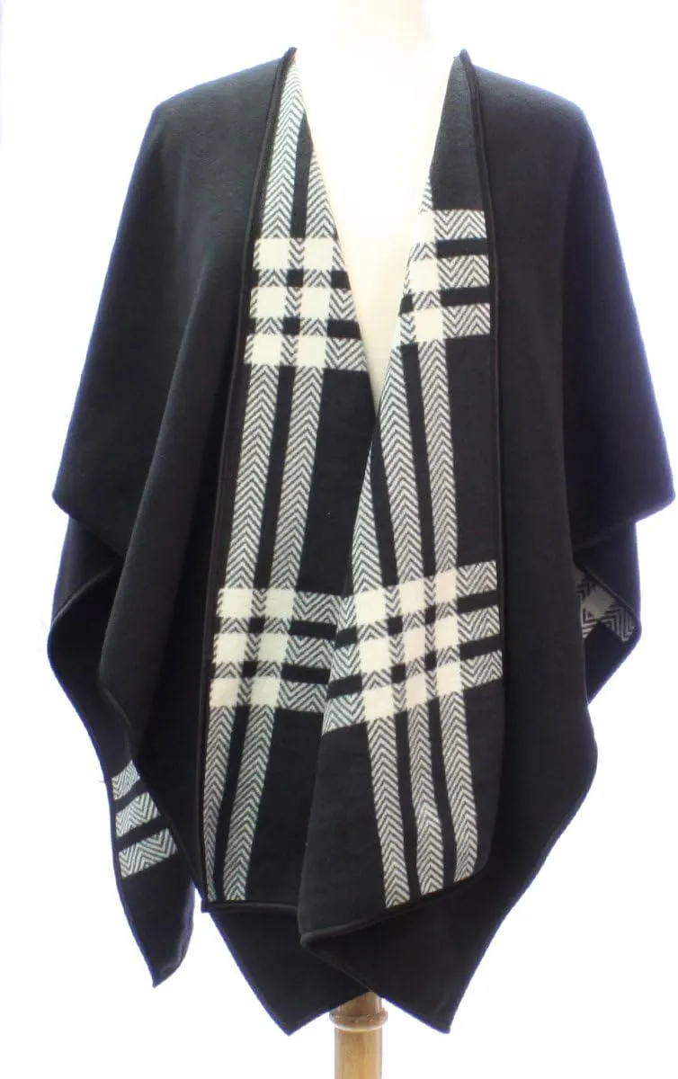 BSB LL Blanket Open Front Poncho Ruana Knit Cardigan Sweater Shawl Wrap Many Styles