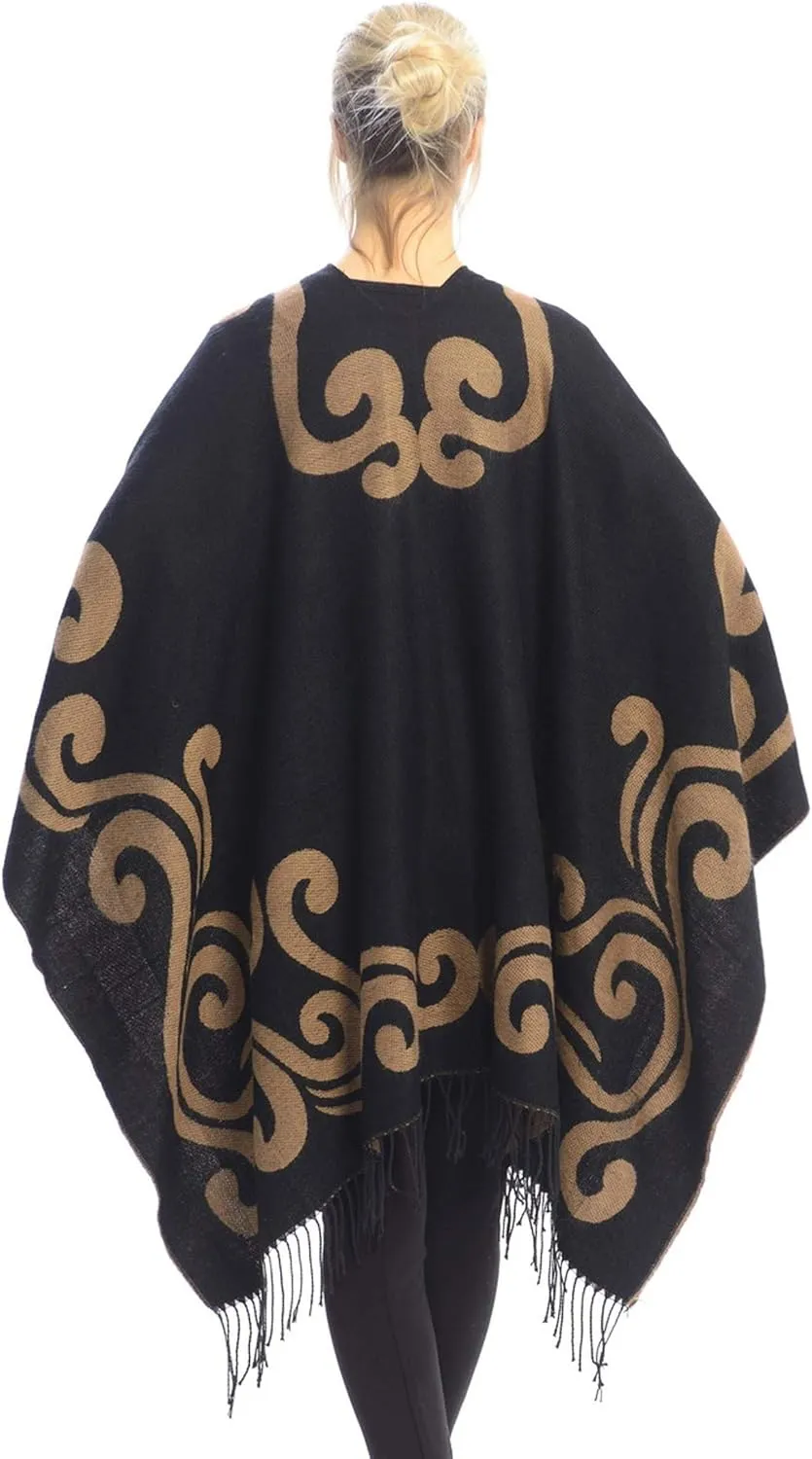 BSB LL Blanket Open Front Poncho Ruana Knit Cardigan Sweater Shawl Wrap Many Styles