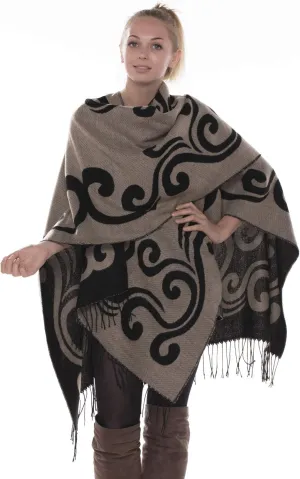 BSB LL Blanket Open Front Poncho Ruana Knit Cardigan Sweater Shawl Wrap Many Styles
