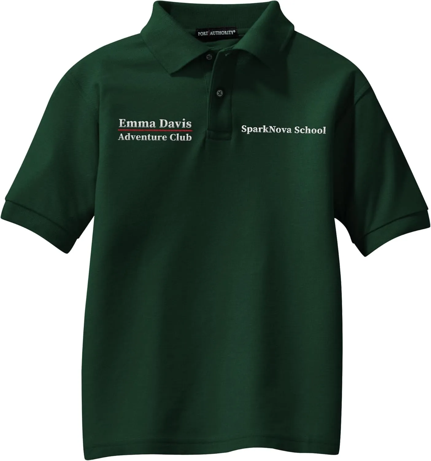 Custom Embroidered Polo Shirts for Youth Personalized Add Your Text Name Design