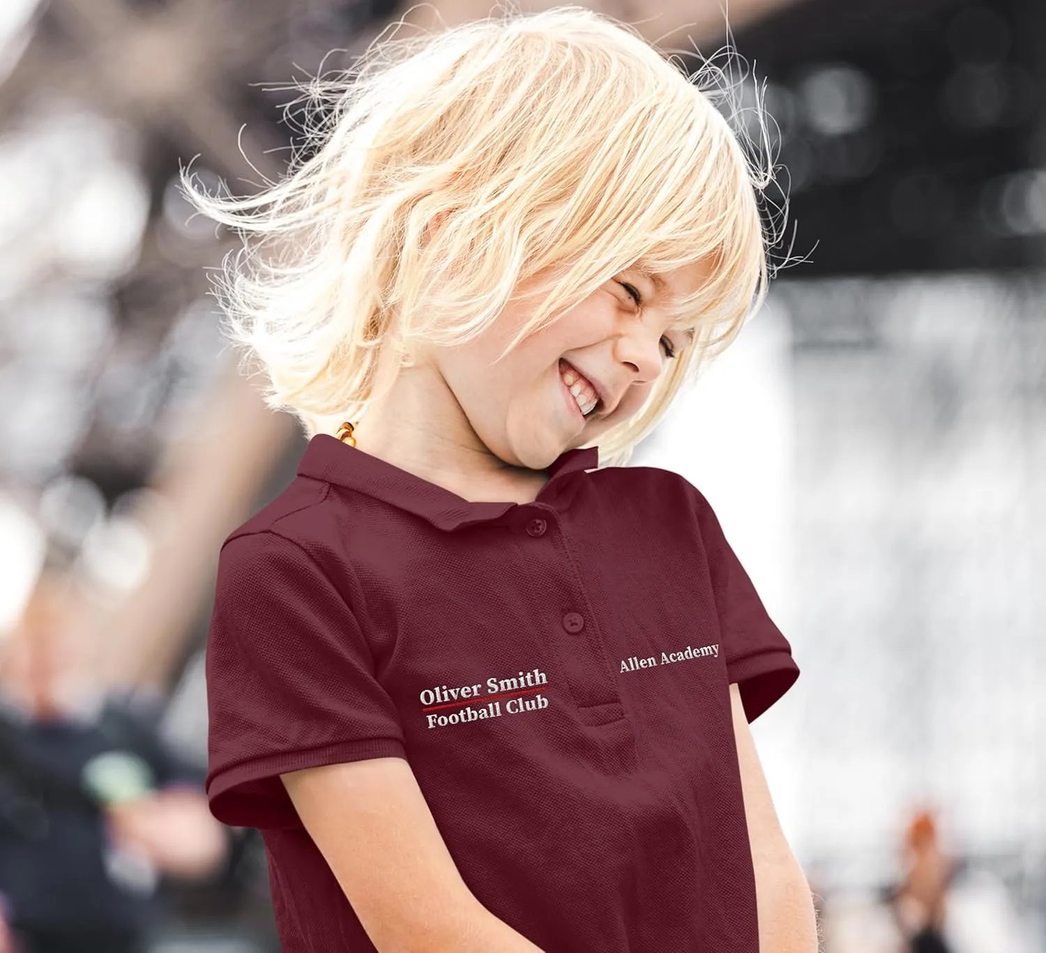 Custom Embroidered Polo Shirts for Youth Personalized Add Your Text Name Design