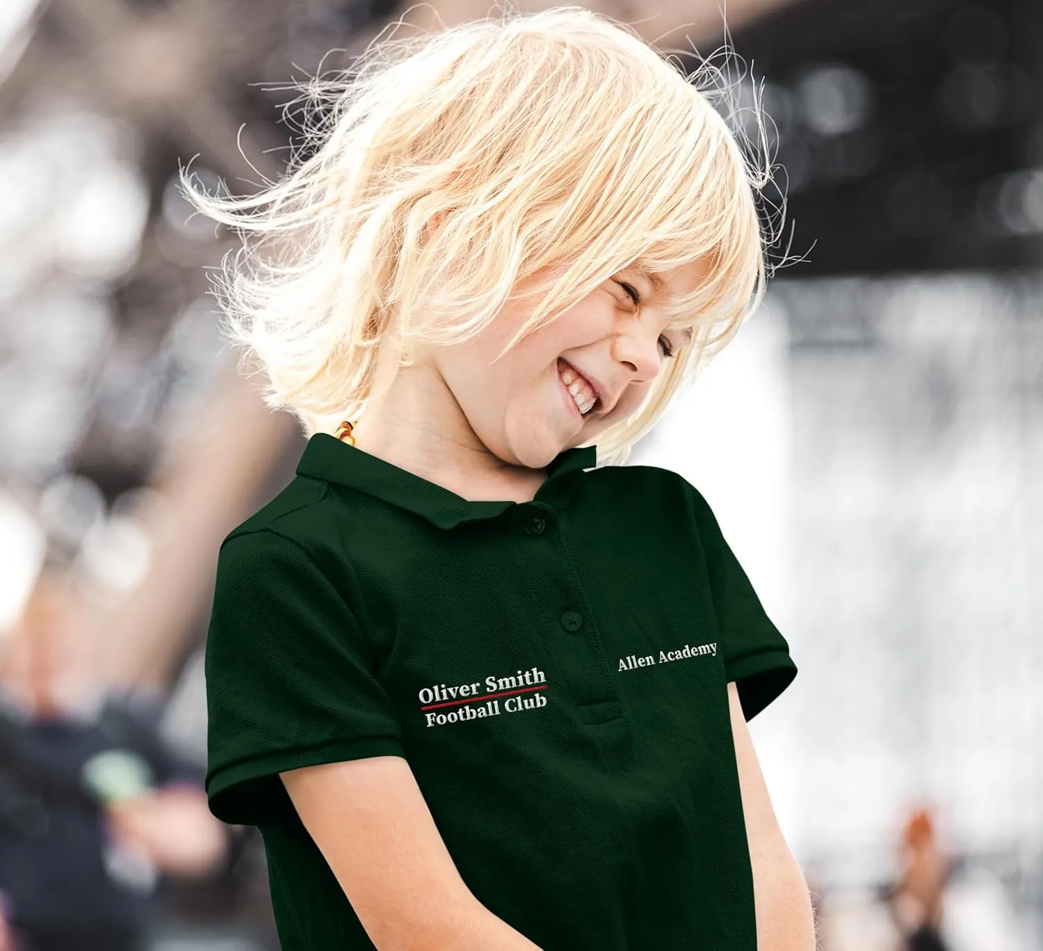 Custom Embroidered Polo Shirts for Youth Personalized Add Your Text Name Design