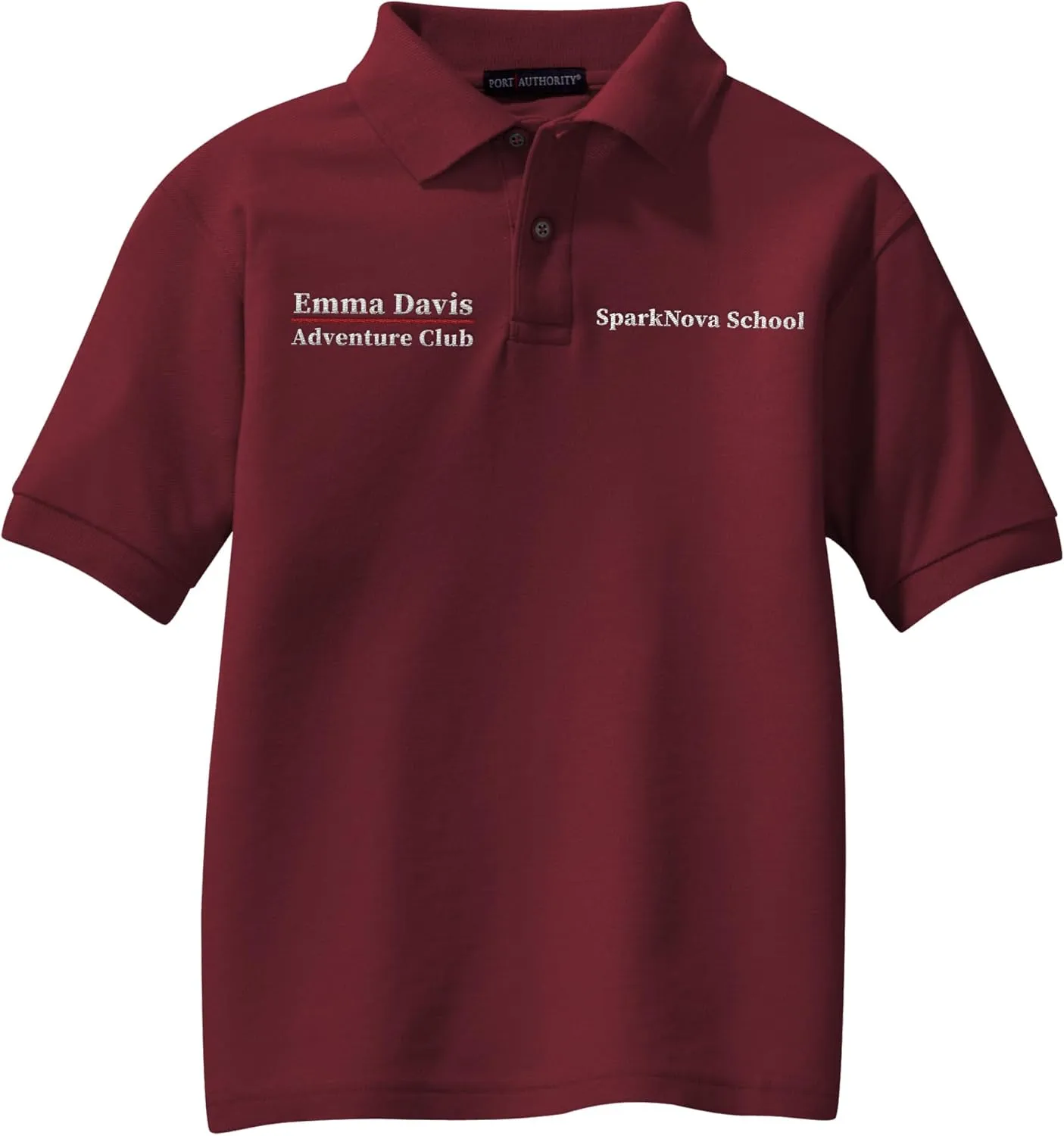 Custom Embroidered Polo Shirts for Youth Personalized Add Your Text Name Design