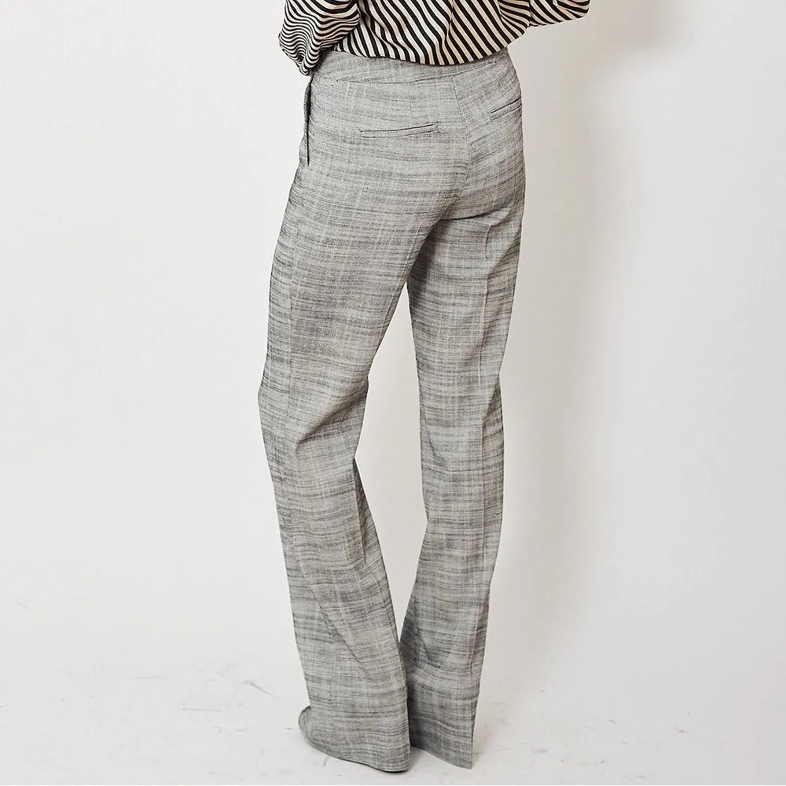 Dorothee Schumacher Structured Ambition Straight Leg Tweed Trousers (Large)