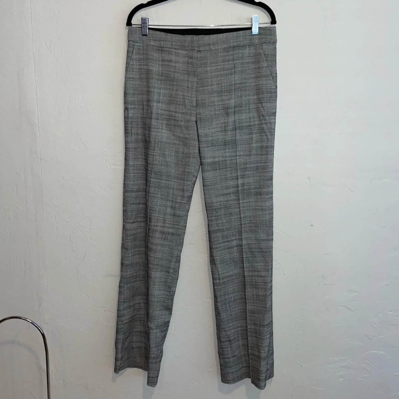 Dorothee Schumacher Structured Ambition Straight Leg Tweed Trousers (Large)