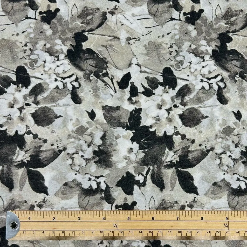 Faded Meadow Polyester Crepe Fabric