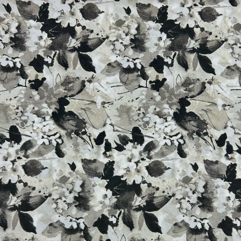 Faded Meadow Polyester Crepe Fabric