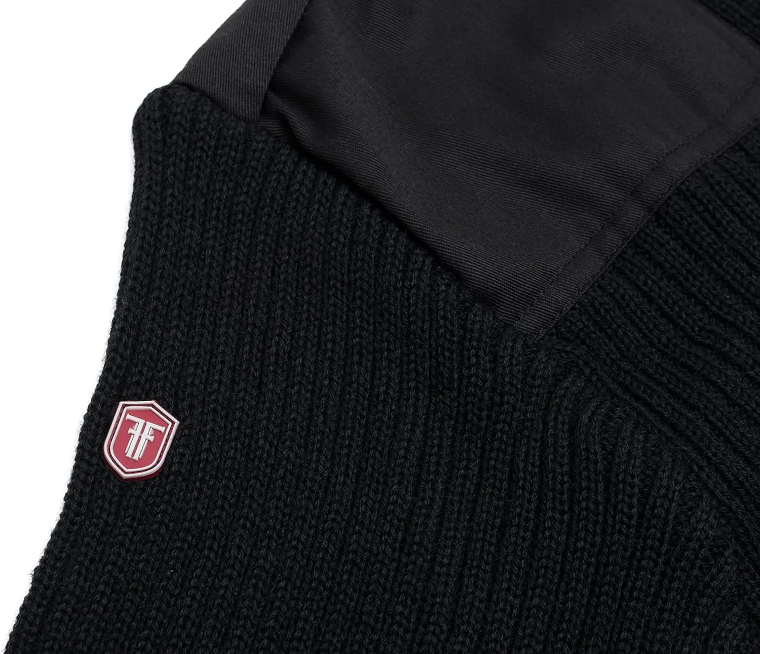 Flanders Fields Natural Wool British Commando Sweater | Military Sweaters for Men | Tactical Sweater with Shoulder Patches