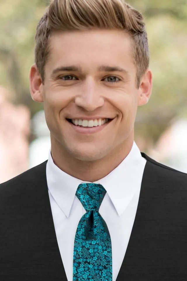 Floral Windsor Tie - All Dressed Up, Rental