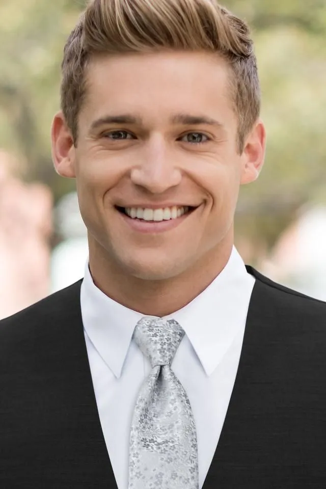 Floral Windsor Tie - All Dressed Up, Rental