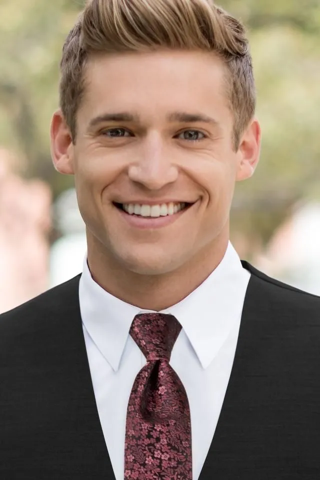 Floral Windsor Tie - All Dressed Up, Rental