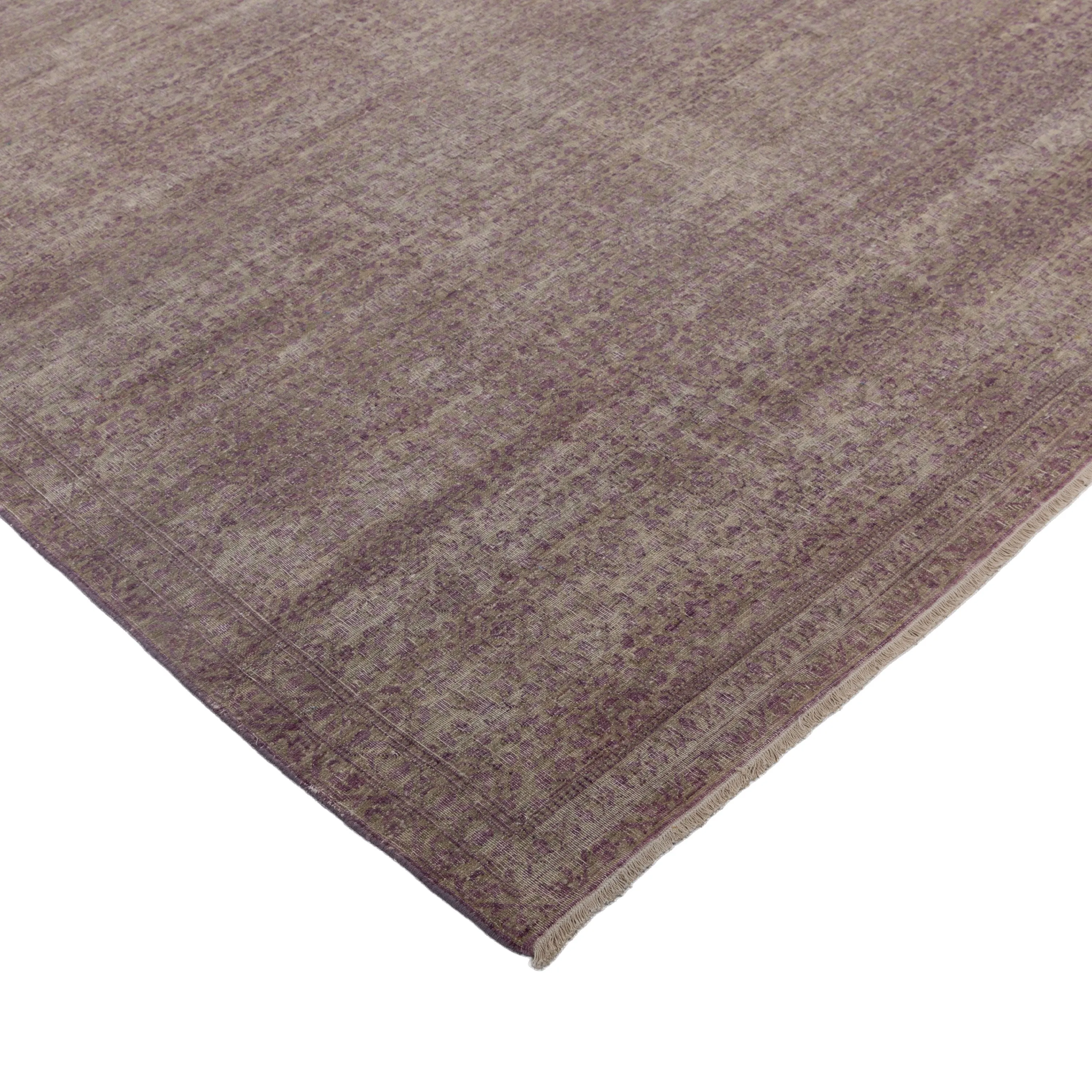 Grey-Lavender Aurora Modern Wool & Silk Rug - 8'11" x 11'11"