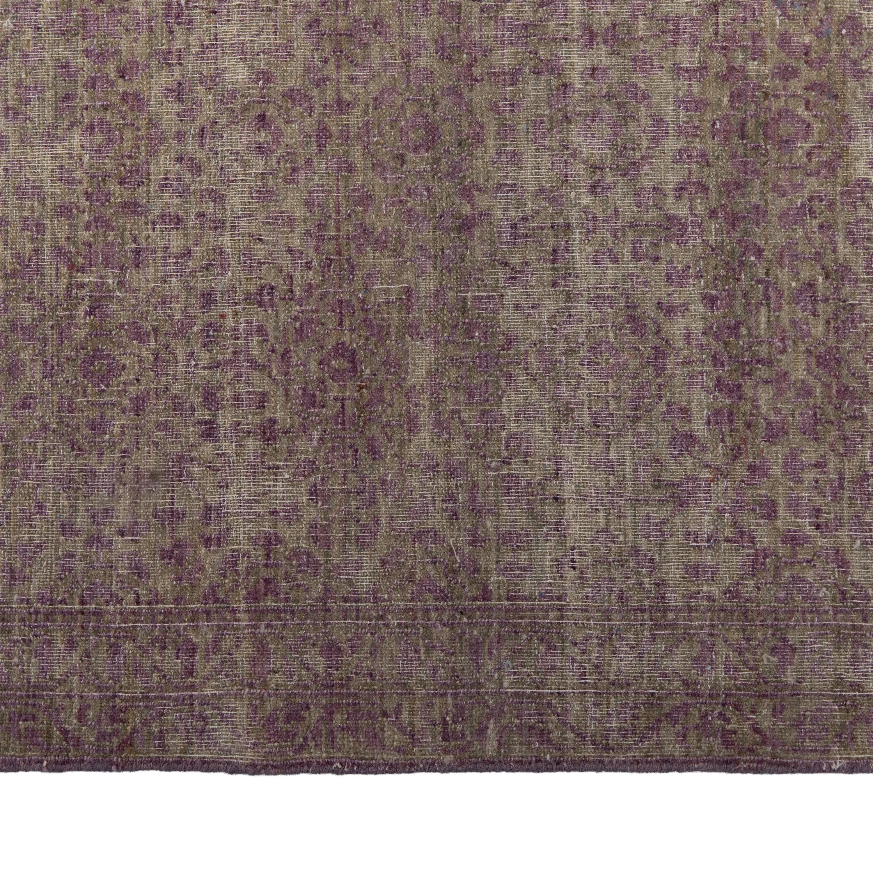 Grey-Lavender Aurora Modern Wool & Silk Rug - 8'11" x 11'11"
