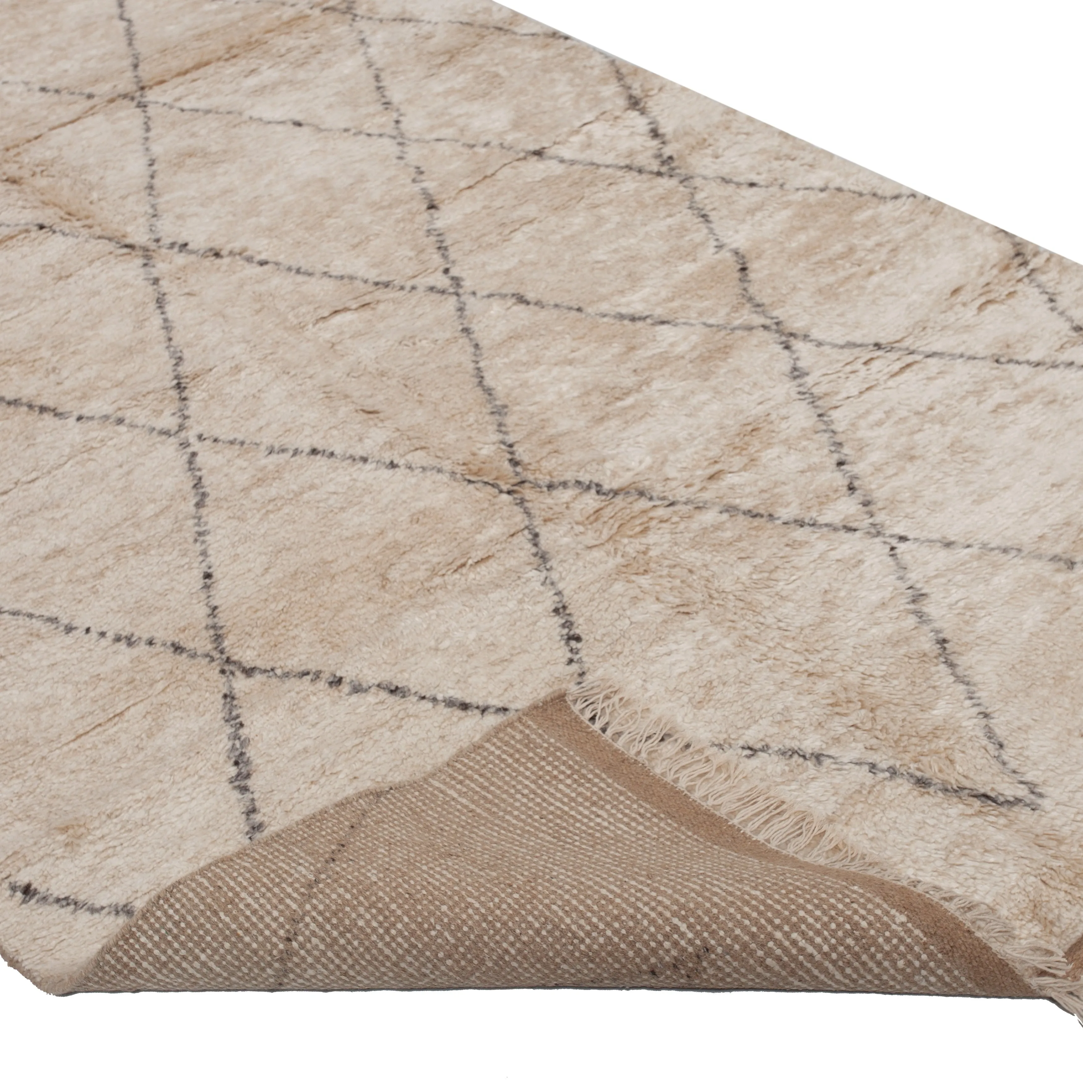 Grey Modern Wool Blend Rug - 5'1" x 8'1"