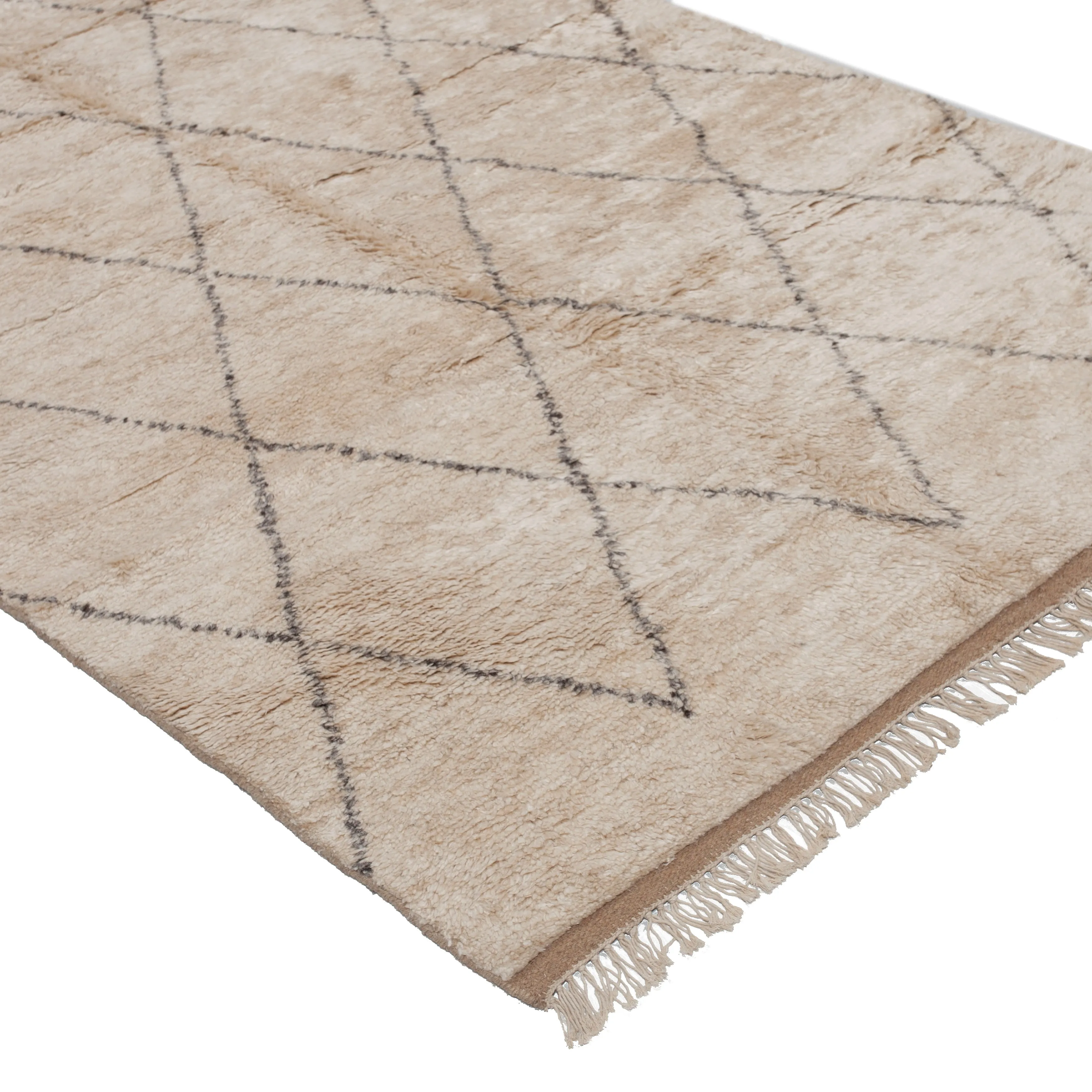 Grey Modern Wool Blend Rug - 5'1" x 8'1"