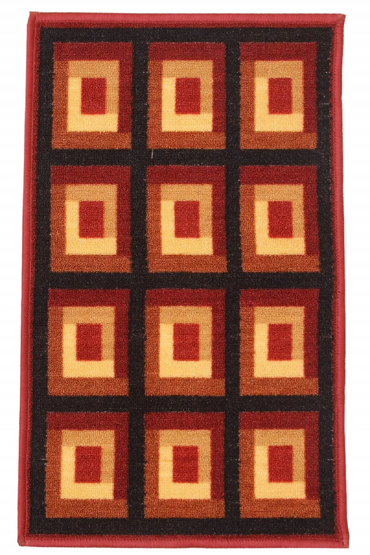 Heart Home Modern Door Mat (Red, Maroon, Cotton, Standard) (CTHH07617)