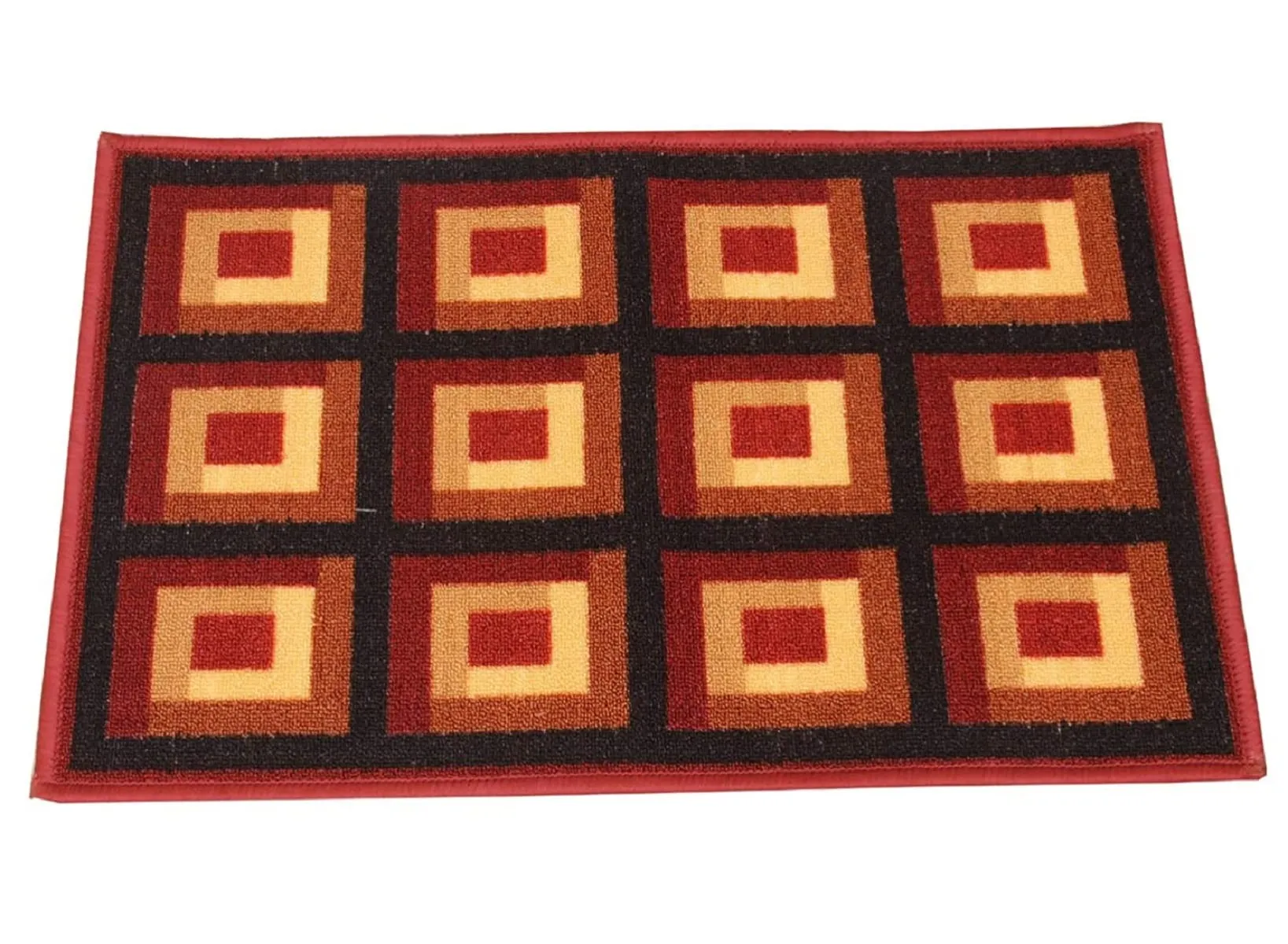 Heart Home Modern Door Mat (Red, Maroon, Cotton, Standard) (CTHH07617)