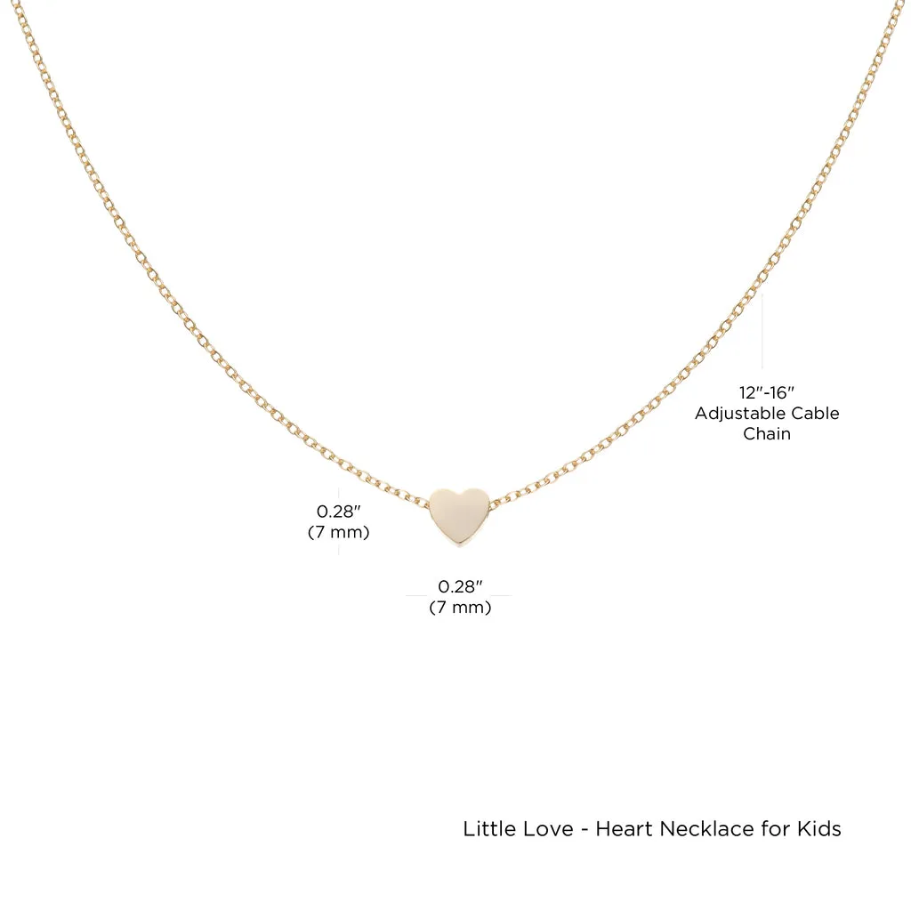 Heart Necklace for Kids from Mom to Daughter Gift Heart Necklace