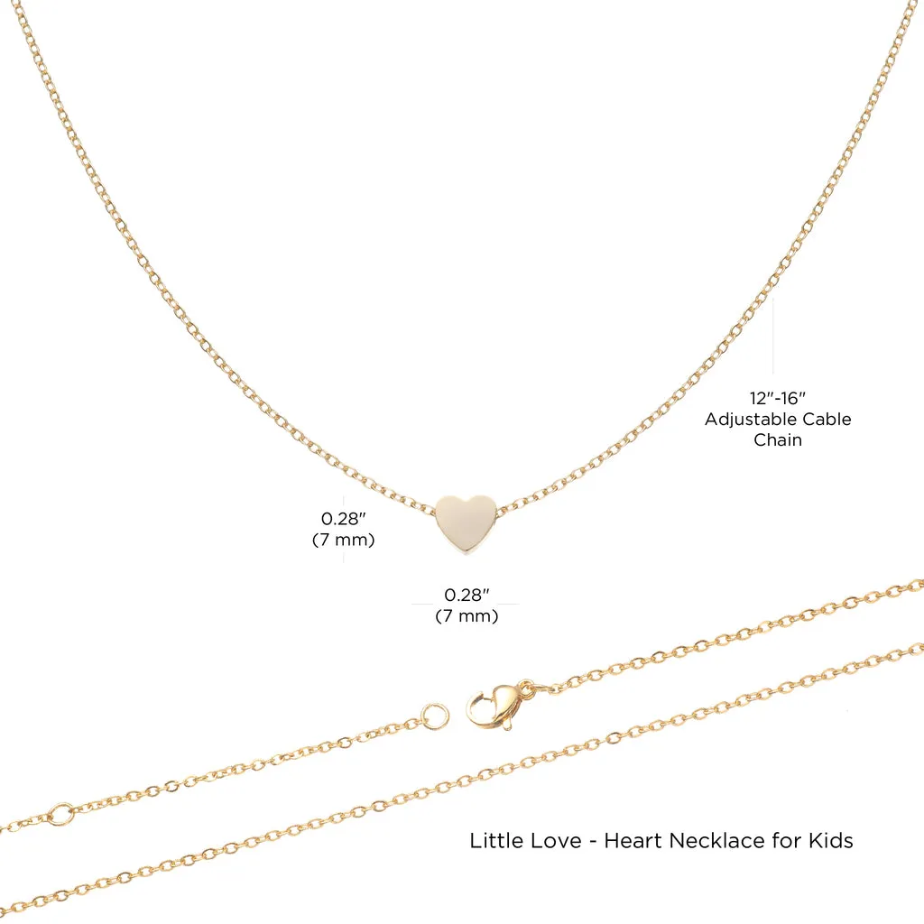 Heart Necklace for Kids from Mom to Daughter Gift Heart Necklace