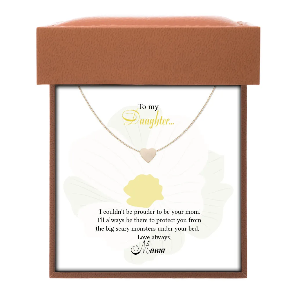 Heart Necklace for Kids from Mom to Daughter Gift Heart Necklace