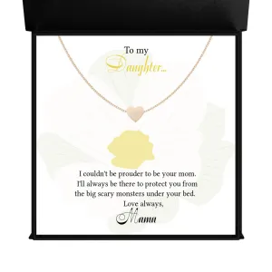 Heart Necklace for Kids from Mom to Daughter Gift Heart Necklace
