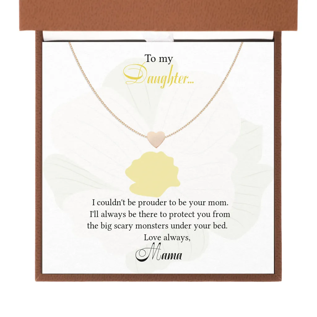 Heart Necklace for Kids from Mom to Daughter Gift Heart Necklace