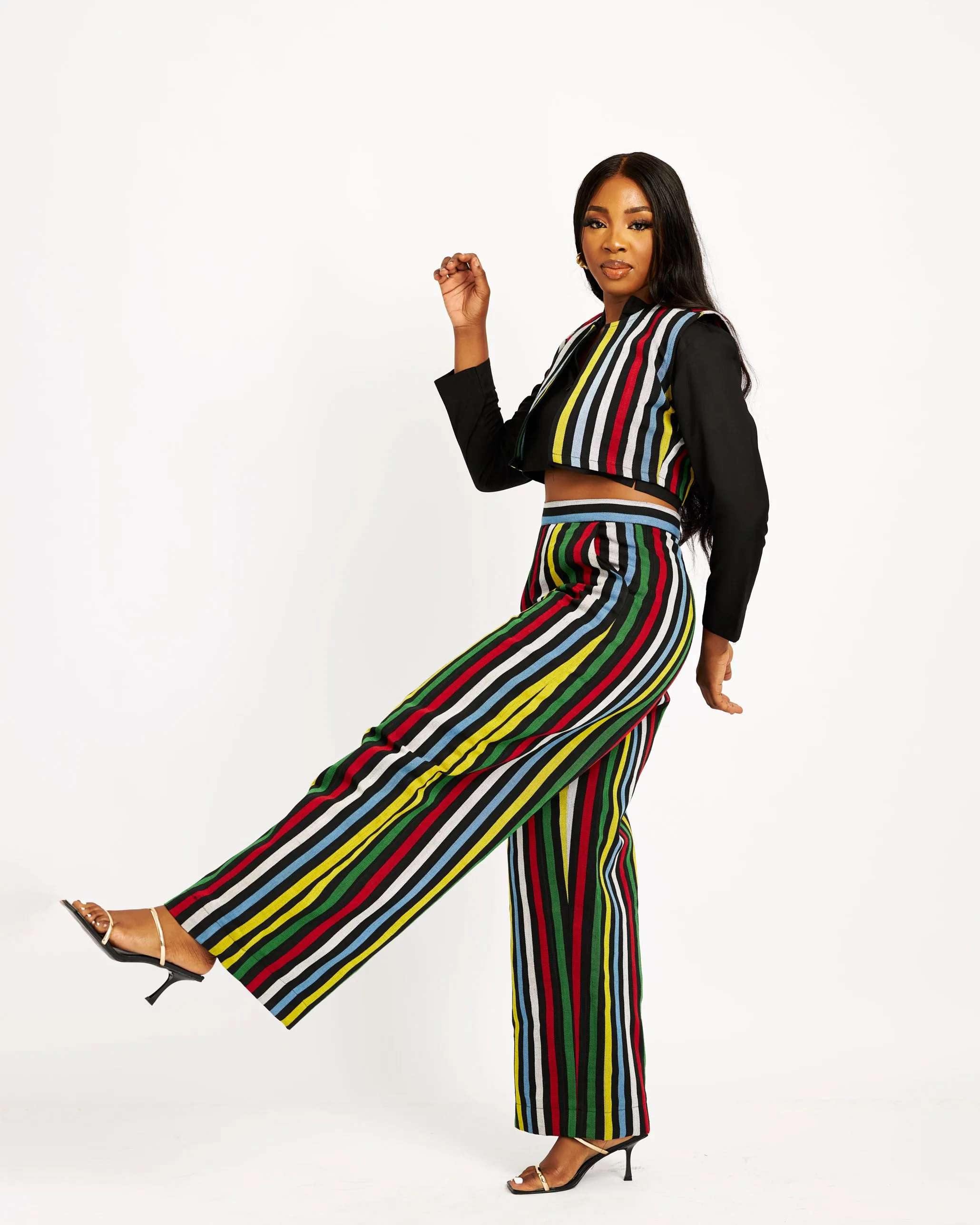 Idia Aso oke Palazzo Trouser