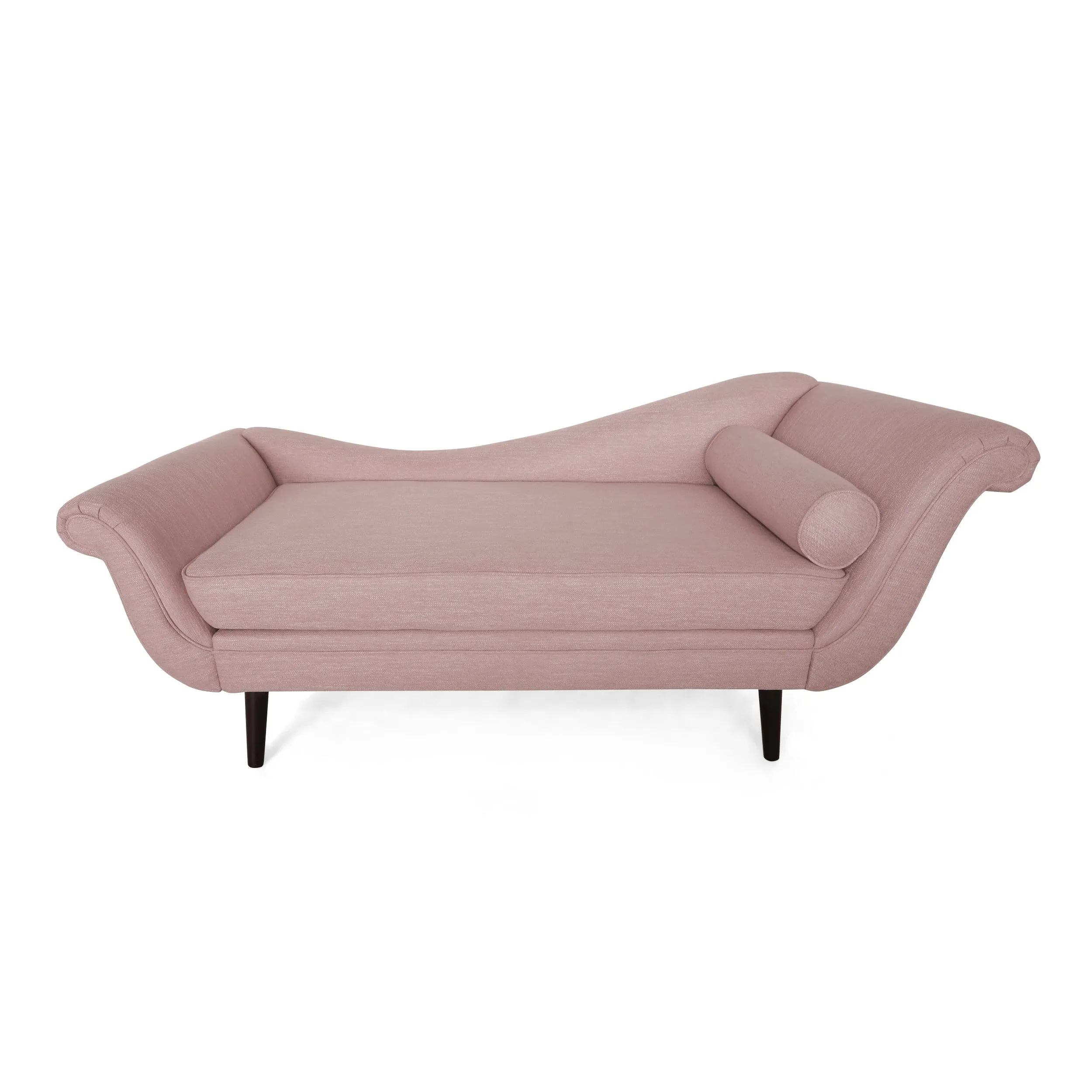 Jakyrah Contemporary Chaise Lounge with Scroll Arms