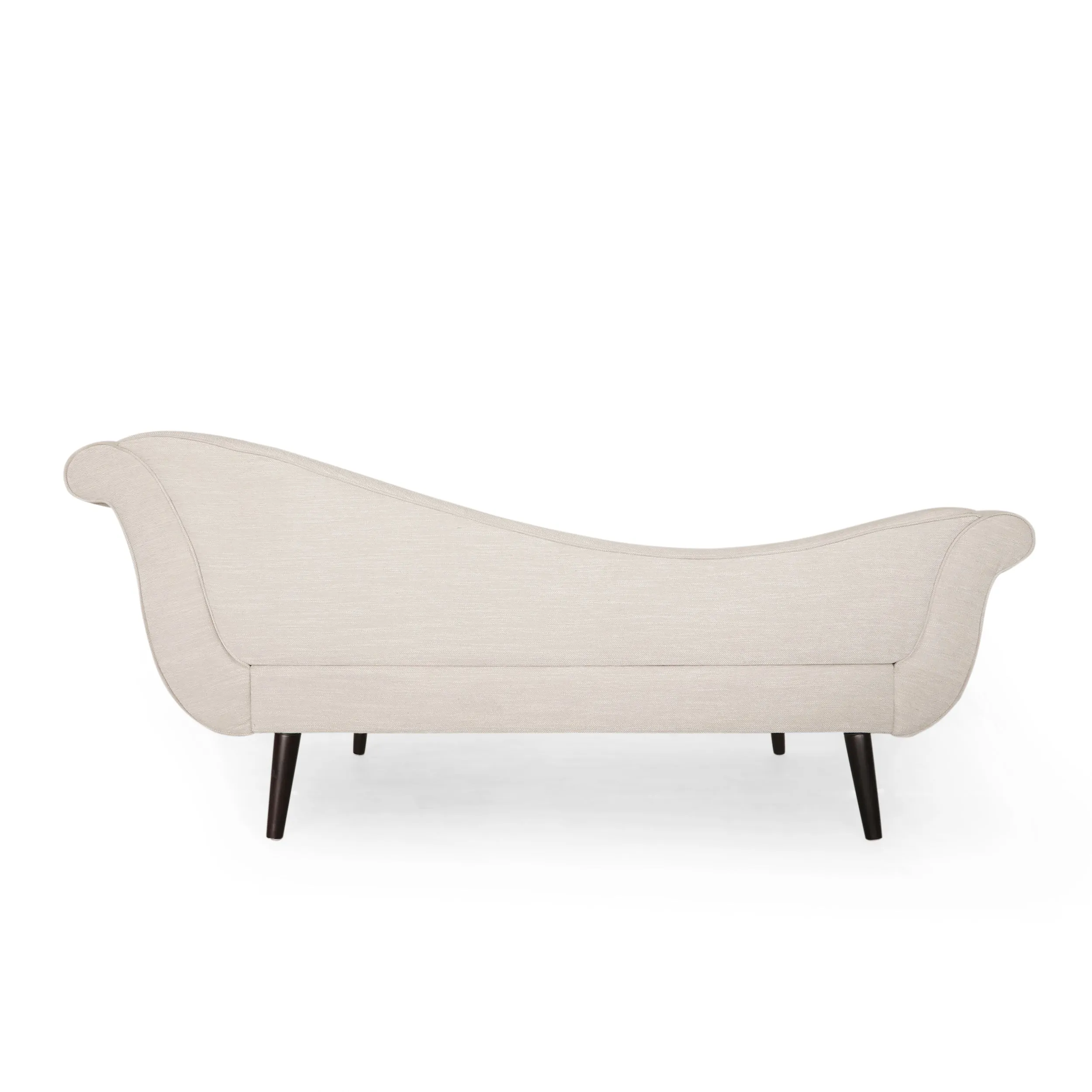 Jakyrah Contemporary Chaise Lounge with Scroll Arms