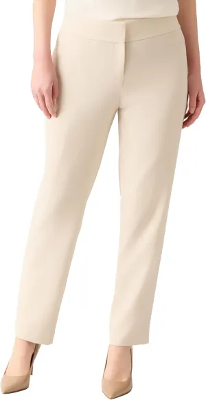 Kasper Women's Stretch Crepe Flat Front Slim Pant