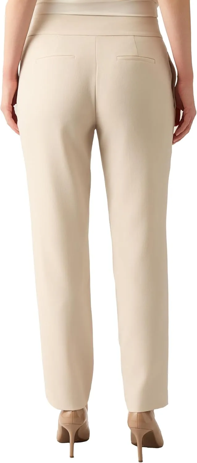 Kasper Women's Stretch Crepe Flat Front Slim Pant
