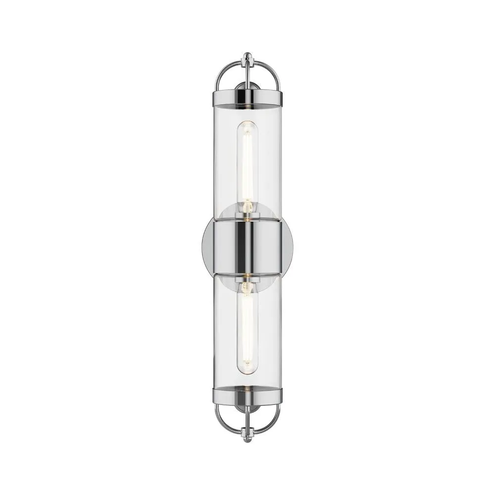 Lancaster 5-in Chrome 2 Lights Wall/Vanity