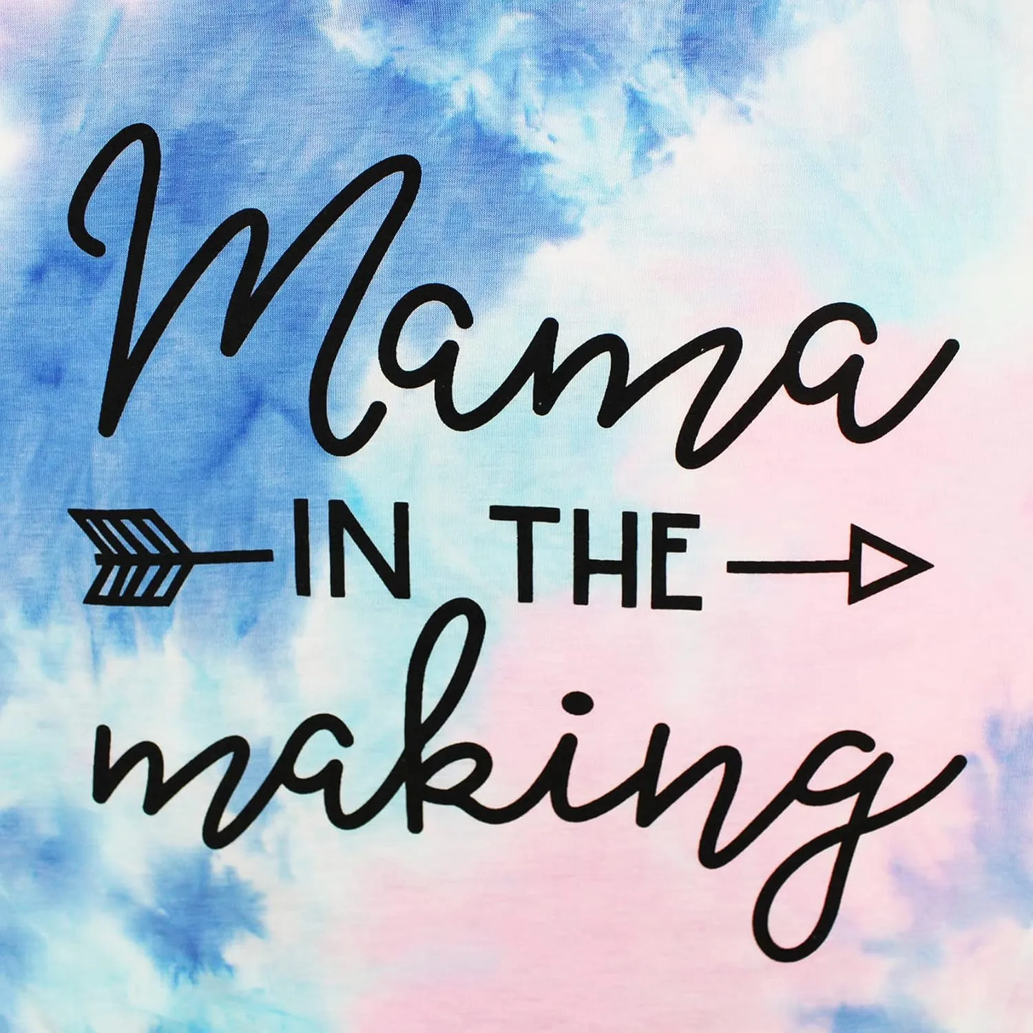 Mama in The Making Pregnancy Announcement T-Shirt Women Letter Print Short Sleeve Tops Tee