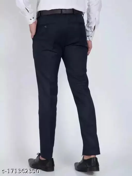 Men's Formal Trouser Pants PACK OF 3- BLACK,NAVYBLUE,GREY