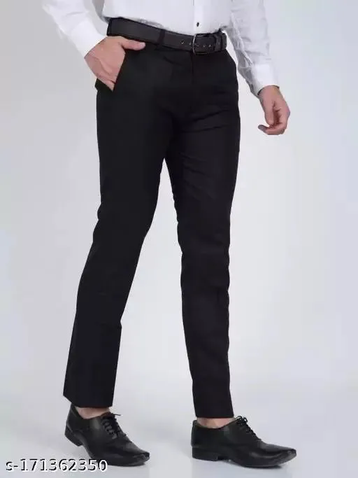 Men's Formal Trouser Pants PACK OF 3- BLACK,NAVYBLUE,GREY