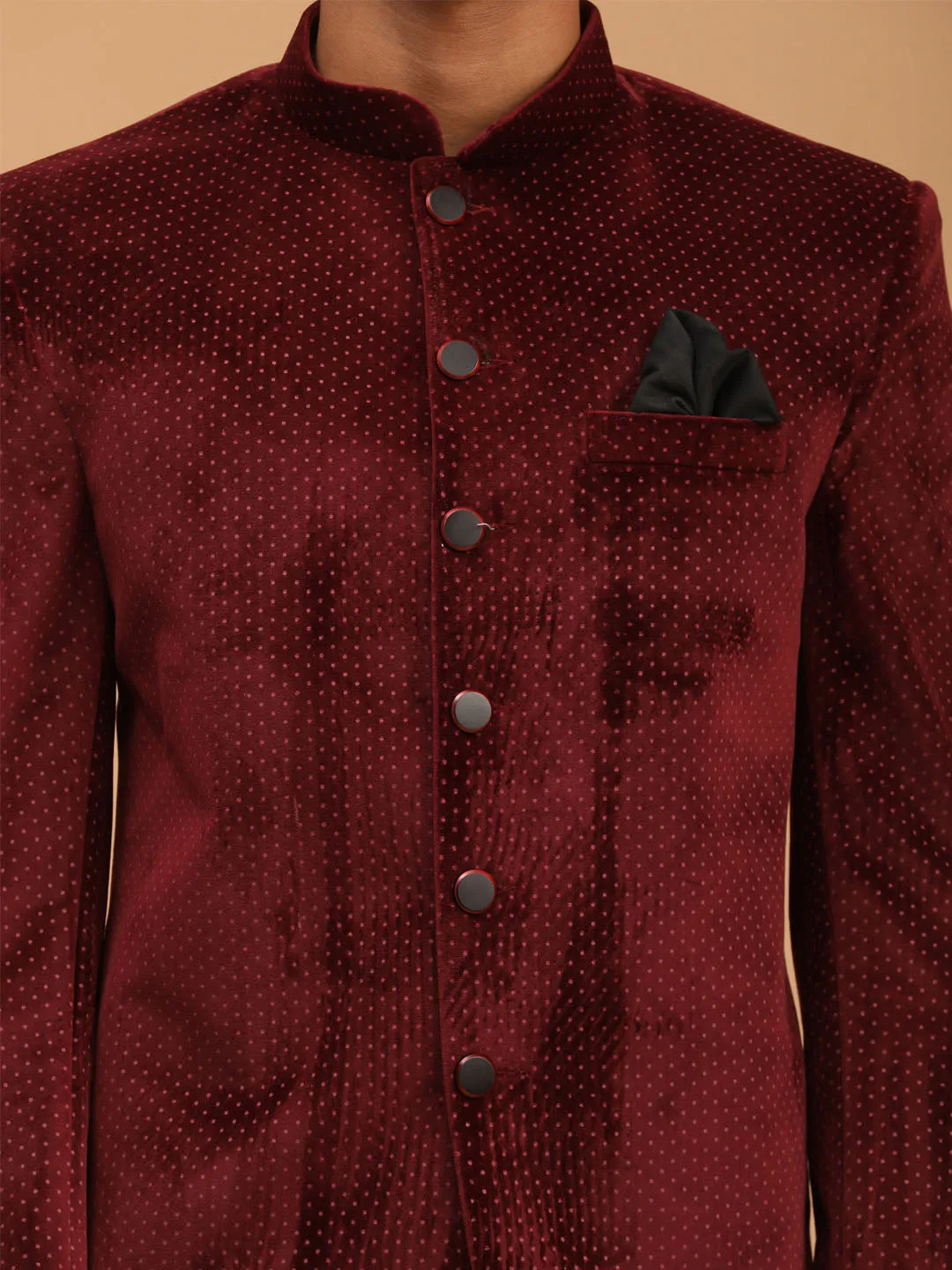 Men's Maroon Velvet Jodhpuri - Shrestha By Vastramay