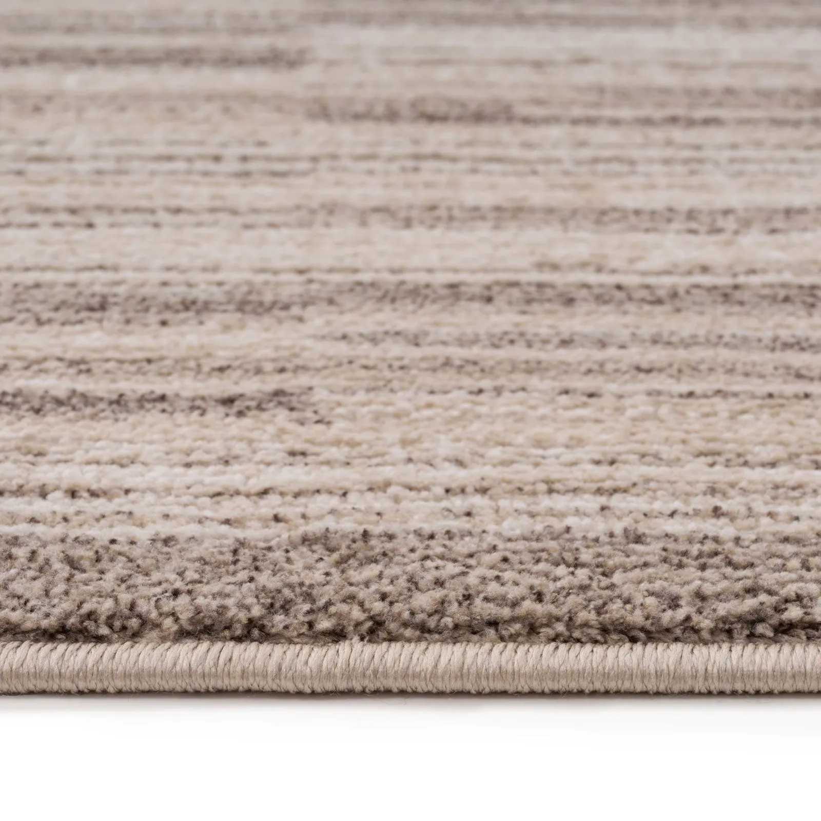 Neutral Beige Linear Stair Carpet