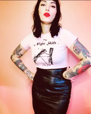 Night Shift Pale Pink Tee Shirt