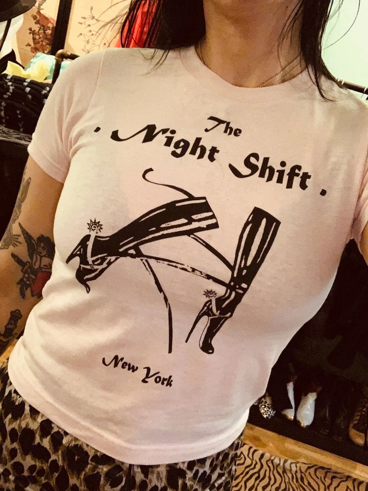 Night Shift Pale Pink Tee Shirt