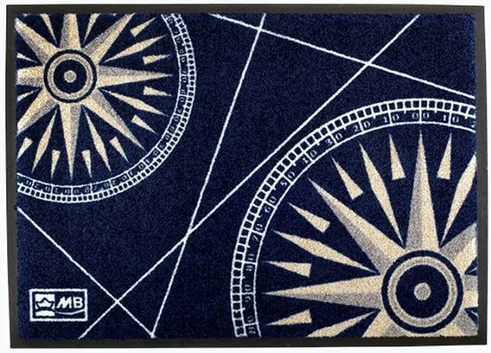 Non-Skid Indoor/Outdoor Windrose Yacht Mat